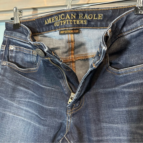 American Eagle Outfitters 360 Extreme Flex Slim Taper Jeans in Dark Wash - Picture 8 of 9